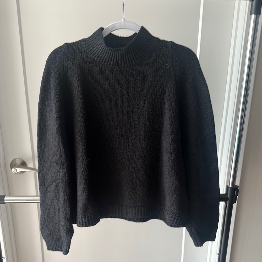 Old Navy Black Cowl Neck Sweater Turtleneck Style